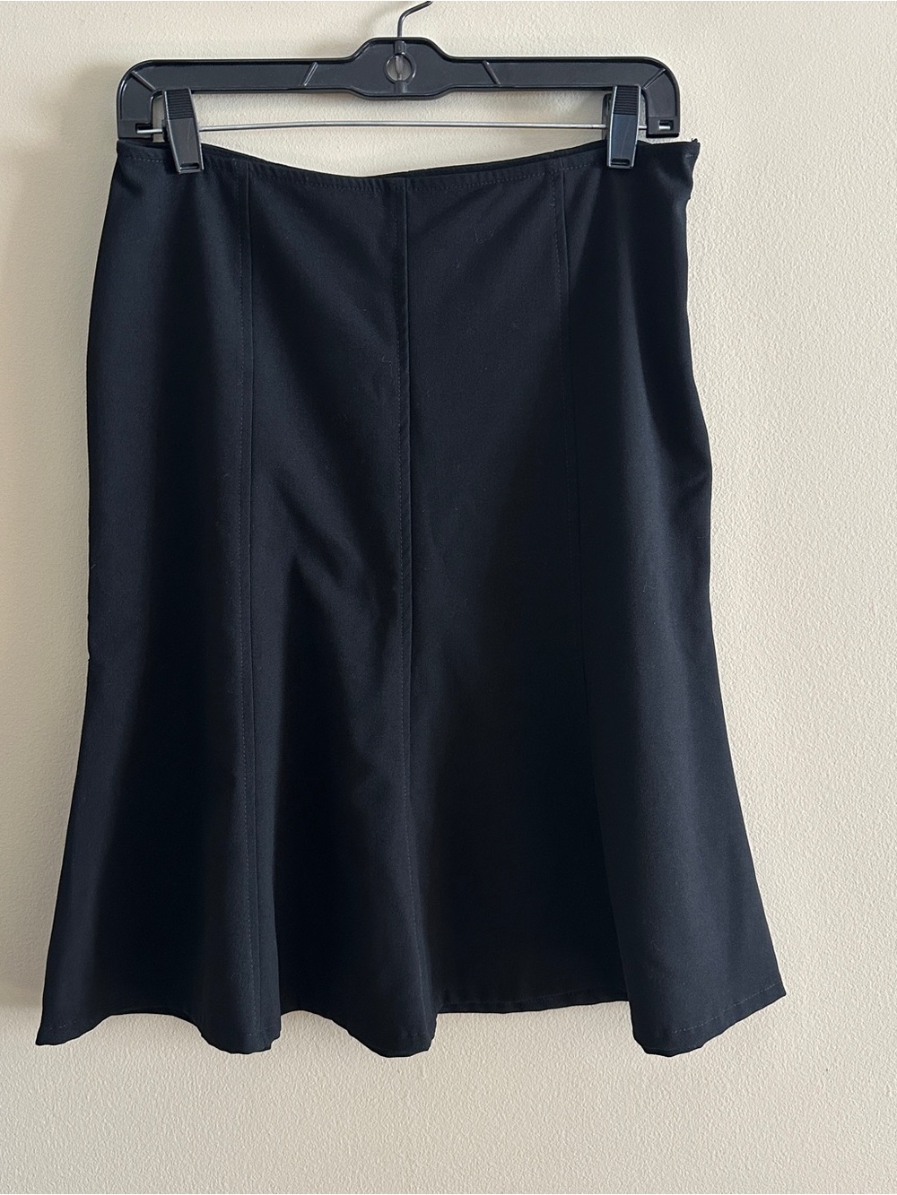 Byer California Classic Black A-Line Panel Stretch Knee Length Juni  Skirt, Sz 7